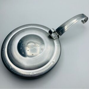 VTG MCM Silent Butler, Crumb or Ash Catcher, Small Aluminum Pan Saturn & Stars